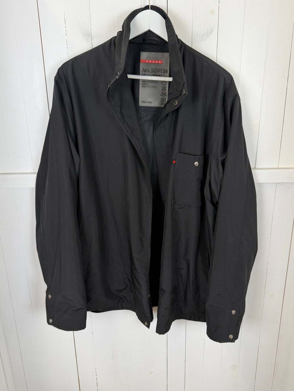 PRADA Men's Black Polyester Activewear Jacket XL